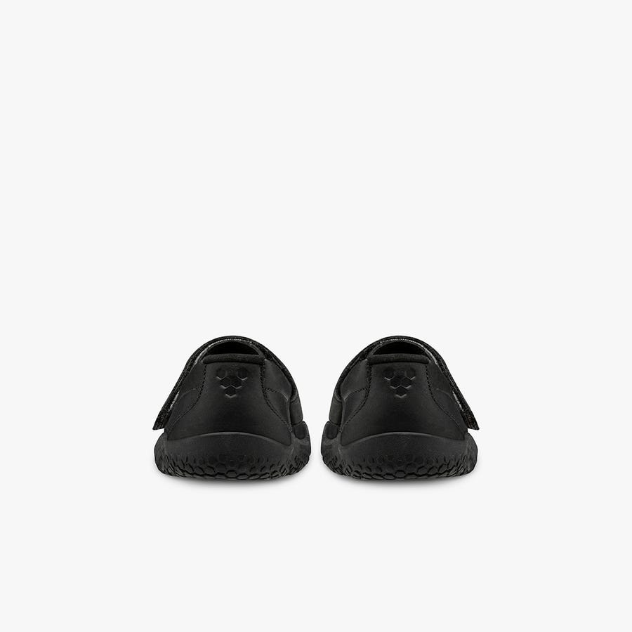 Black Vivobarefoot Wyn School Junior Kids' Casual Shoes | America 0232BEXC